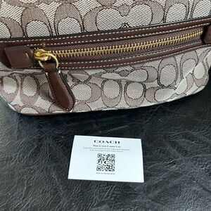 Coach jacquard canvas small shoulder bag.